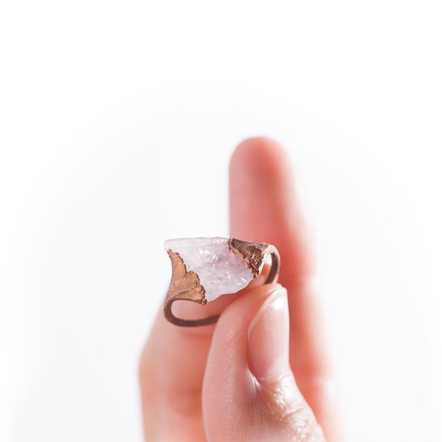 Rose Quartz | Mirror Ring