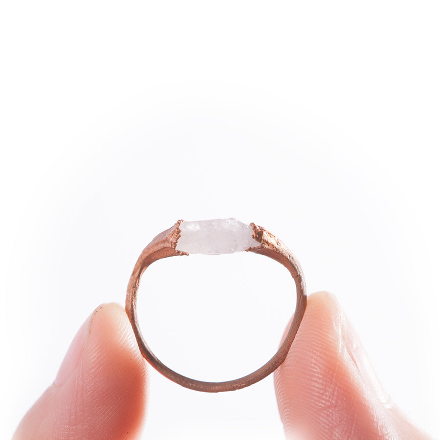 Rose Quartz | Mirror Ring