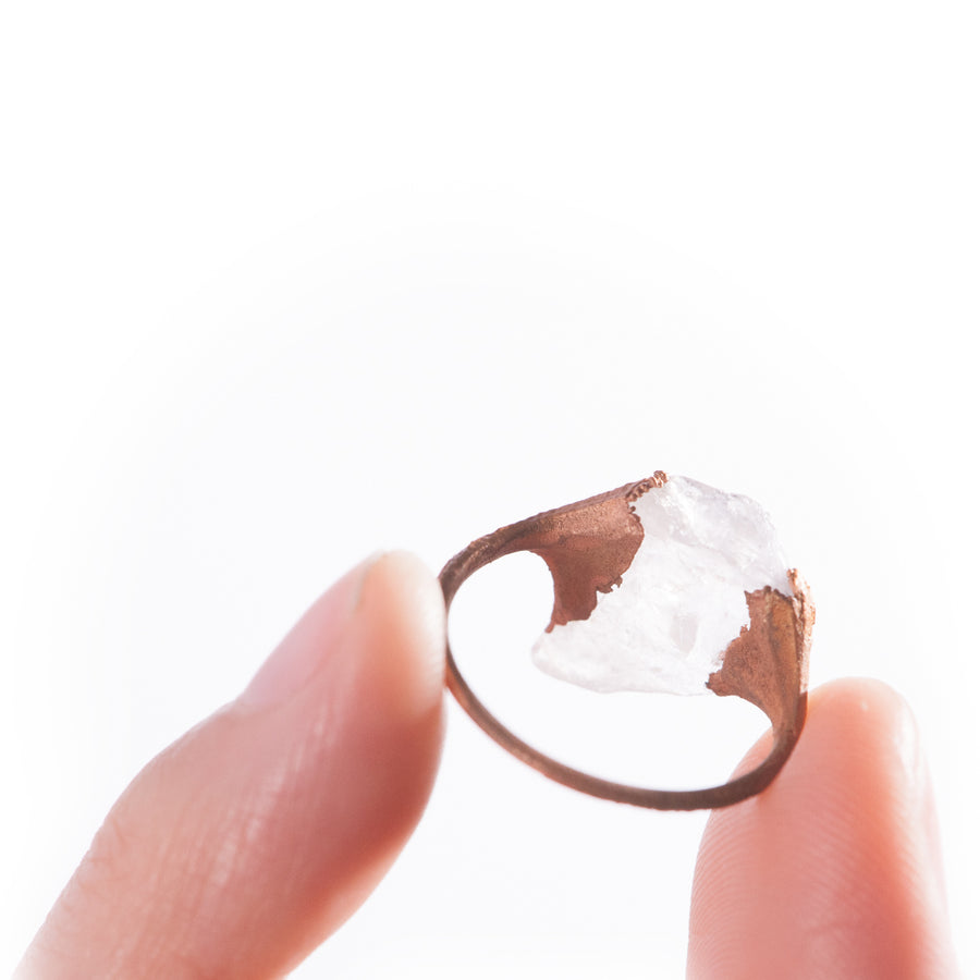 Rose Quartz | Mirror Ring