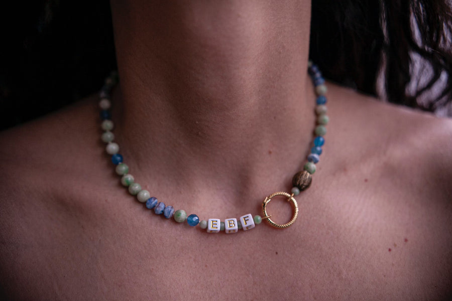 Crystal & Pearl | Serpentine Necklace
